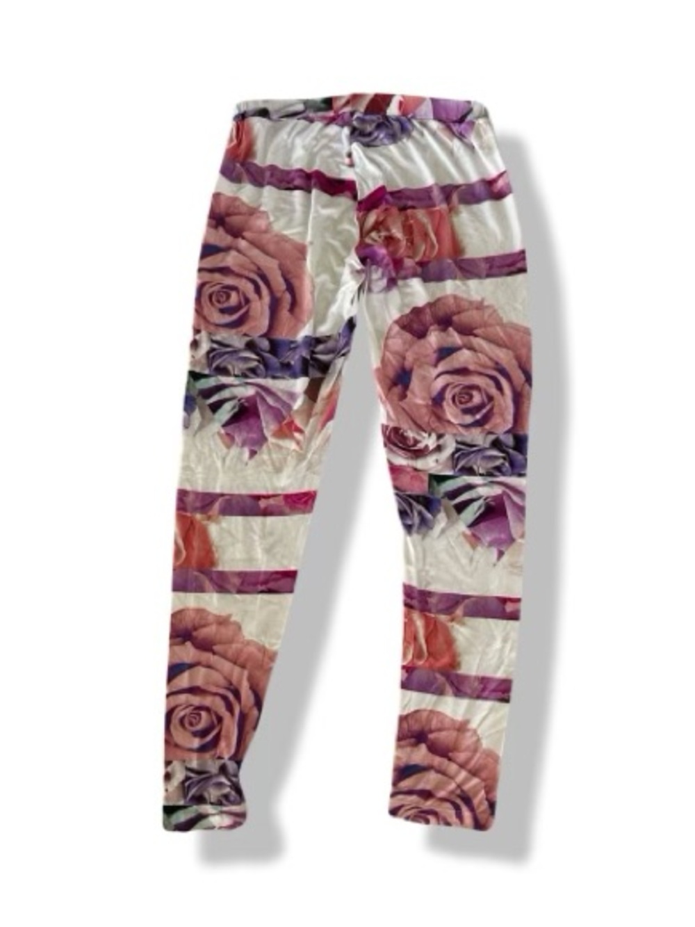 Roberto Cavalli Girls Floral Stripe Leggings